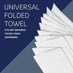 Multi-Fold Paper Towels, 1-Ply, White, 9 3/10 x 9 2/5 in