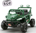 12V Dinosaur Ride On UTV, Kids Electric Vehicle with Parent Control, 3 Speeds,6 LED Lights, Shock