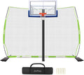Lacrosse Backstop Net for Backyard Basketball Net Catcher Backstop Net | Portable Multisport Barricade Net Includes