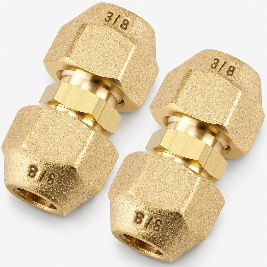 2-Pack Copper Pipe Extension Connectors, 3/8" for HVAC Repair