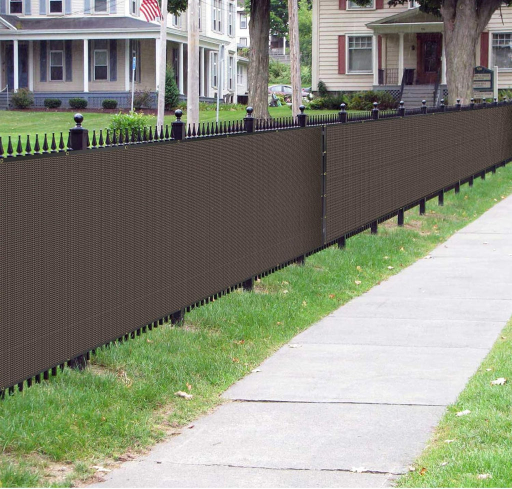 6 ft x 50 ft Privacy Screen Fence Heavy Duty Fence Cover Brown