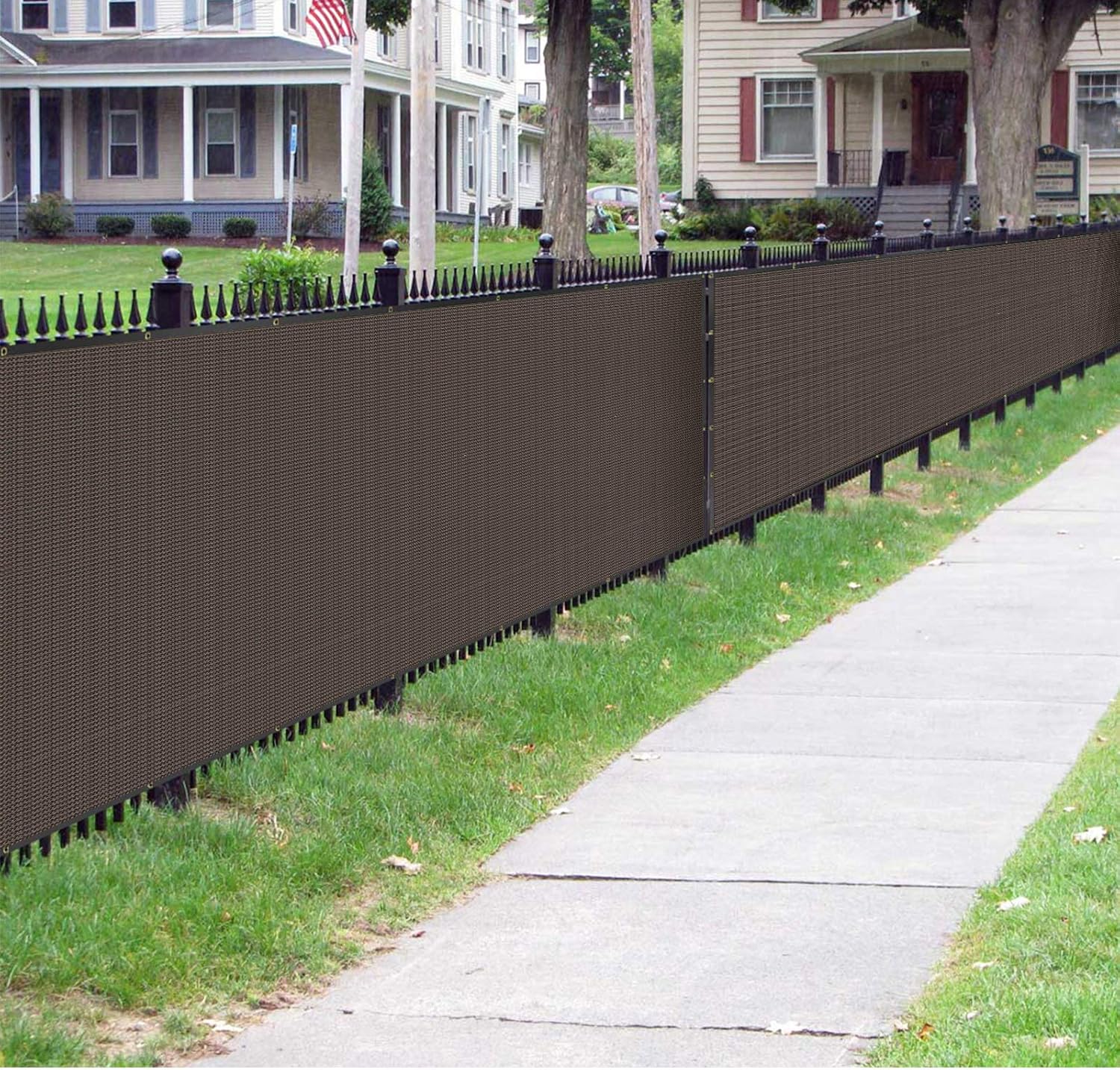 6 ft x 50 ft Privacy Screen Fence Heavy Duty Fence Cover Brown