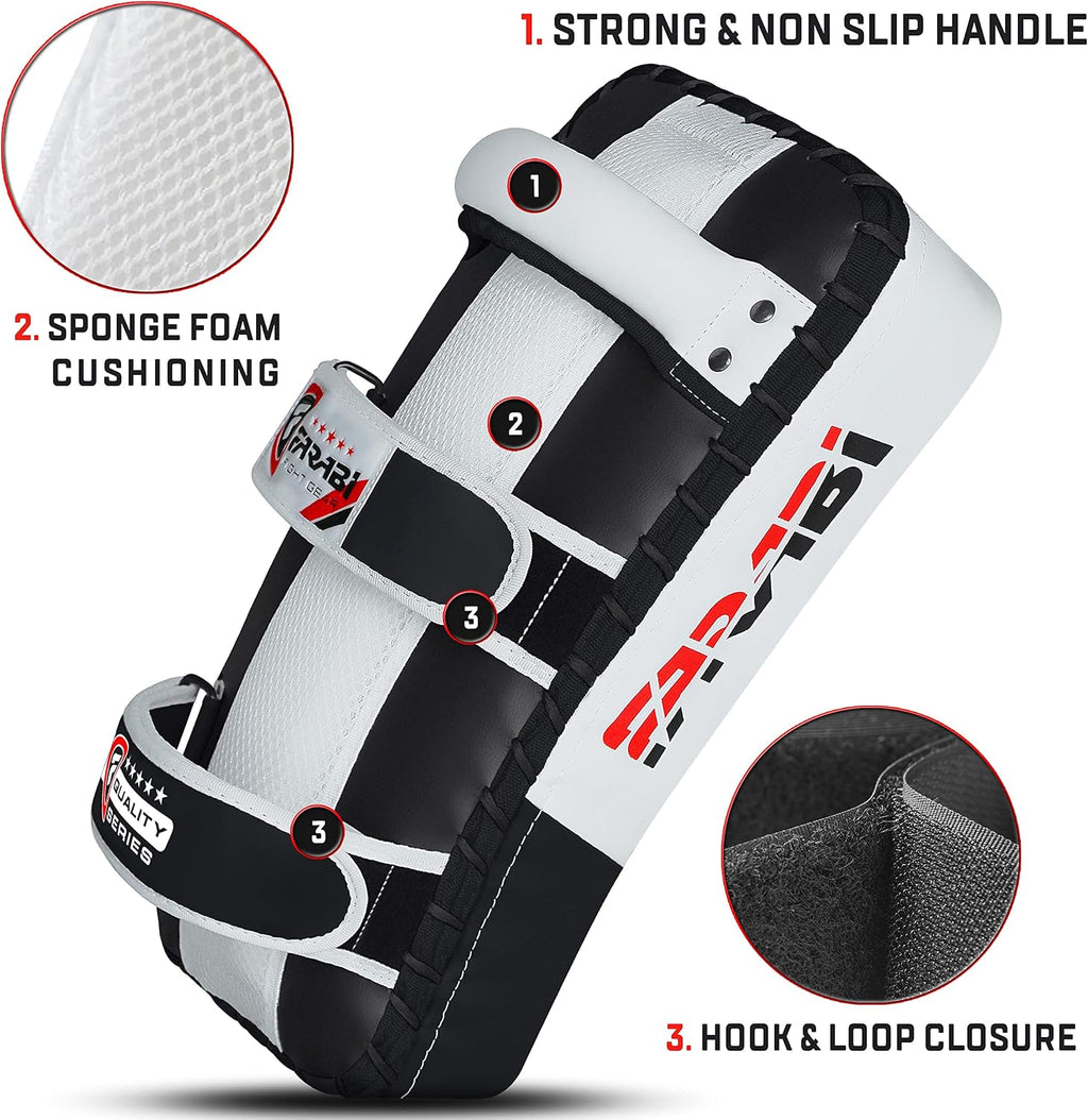 Farabi Thai Pad Training Kick Pad Curved Coaching Pad Kicking Mix Martial Arts x 1 Single Unit