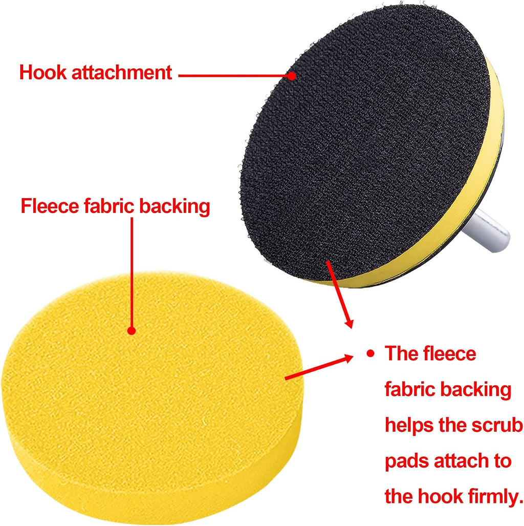 16 Pieces Buffing Pads 5 Inch Car Polishing Pad Kit Foam Polish Pads | Wax Buffer Polisher Attachment for Drill