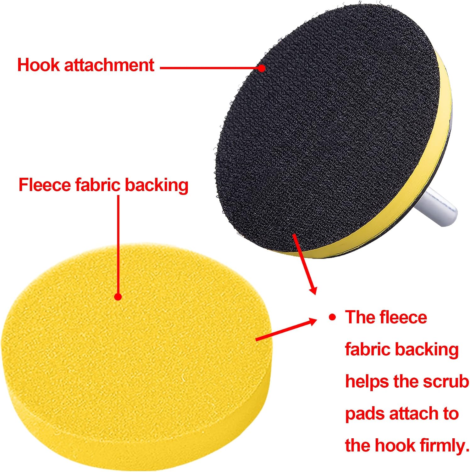 16 Pieces Buffing Pads 5 Inch Car Polishing Pad Kit Foam Polish Pads | Wax Buffer Polisher Attachment for Drill