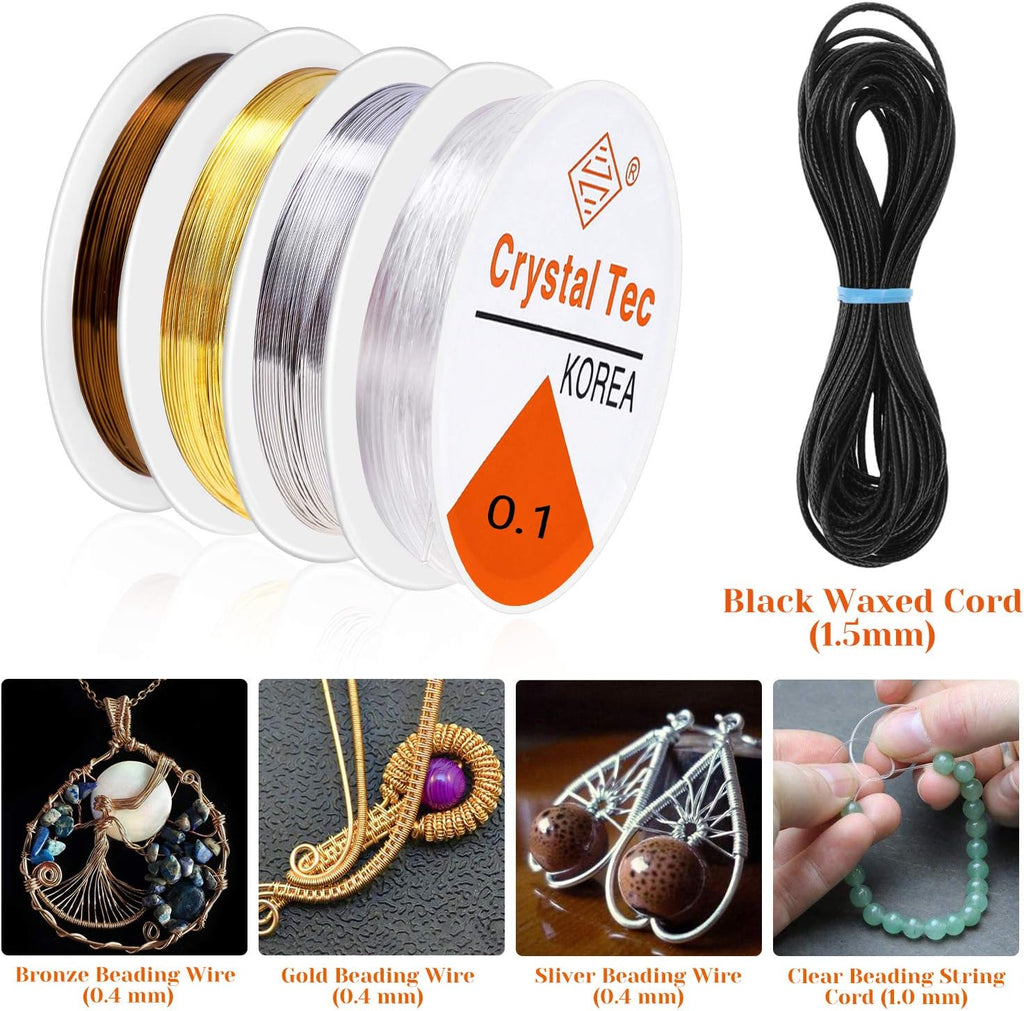 Jewelry Making Supplies Kit, Jewelry Making Kit with Jewelry Making Tools, Jewelry Wires and Jewelry Findings for