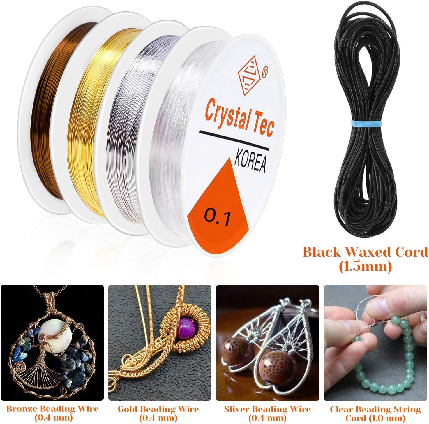 Jewelry Making Supplies Kit, Jewelry Making Kit with Jewelry Making Tools, Jewelry Wires and Jewelry Findings for