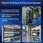 THQL2170 70 Amp 2-Pole Circuit Breaker, 10kAIC, 120/240V