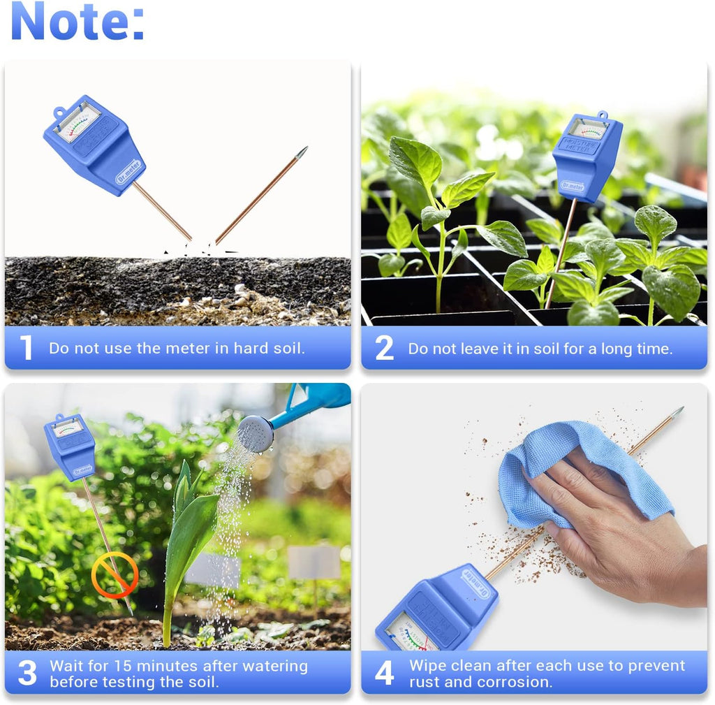 Soil Moisture Meter for Plants, Plant Water Gauge Test Kit | Hygrometer Moisture Sensor for Houseplants Indoor