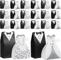 100 Pcs Wedding Party Favor Boxes for Guests, Dress Tuxedo, Stylish