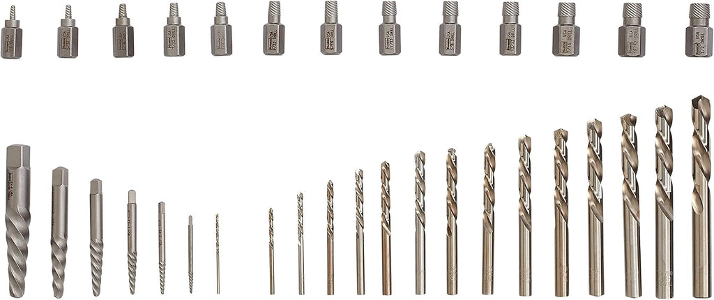 IRWIN Tools Hanson Screw Extractor and Drill Bit Set, 35 Piece, 11135ZR