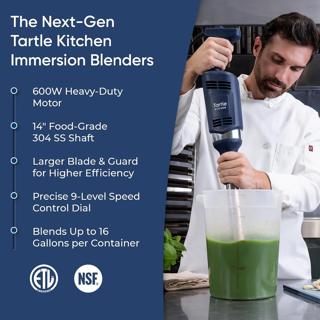 TK Commercial Immersion Blender 600W Heavy Duty for Restaurants 2026-14"