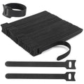 Nettbe Reusable Cable Ties, 126 PCS 8 Inches Adjustable Cord Straps Wire Organizer Cord Wrap and Hook Loop Cable Management