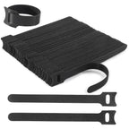 Nettbe Reusable Cable Ties, 126 PCS 8 Inches Adjustable Cord Straps Wire Organizer Cord Wrap and Hook Loop Cable Management
