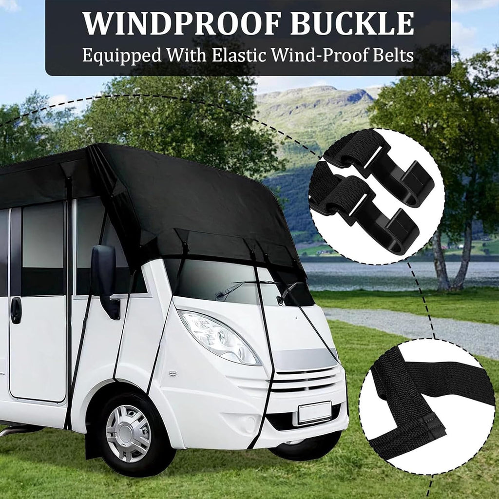 Rv Covers 210D Waterproof Oxford Cloth Trailer Cover Wind, Rain and Snow Proof Class C Rv Cover Travel Trailer