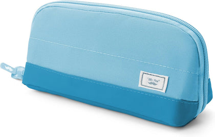Wide-Opening Pencil Case, Triangle Design | Compact & Spacious Pencil Cases with 5 Mesh Pockets, Bag Pouch, Box