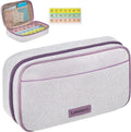 Weekly Travel Pill Organizer 3 Times A Day Pill Case for Purse with Removable 7 Day Pill Box Holder,Cute Medication
