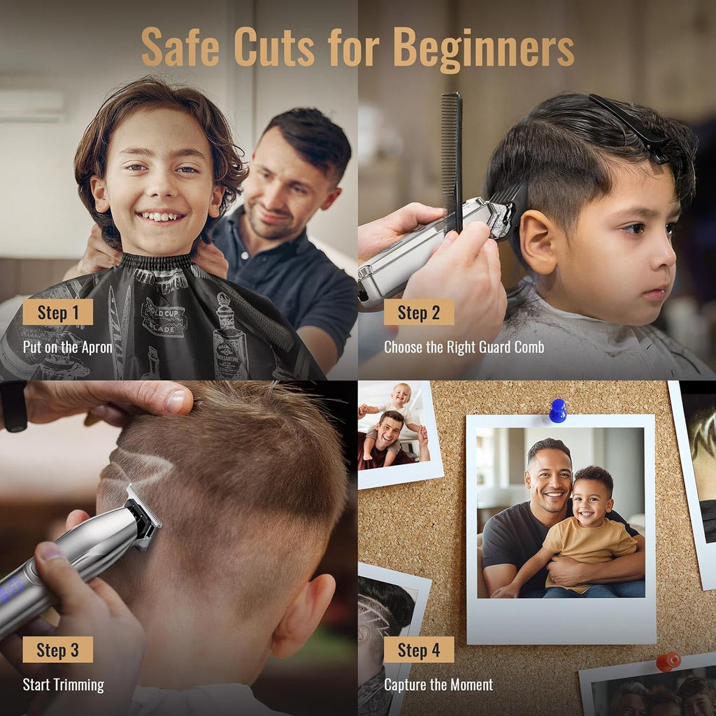 Clippers and Trimmers Set, Cordless Hair Clippers for Men, Barber Clippers Set