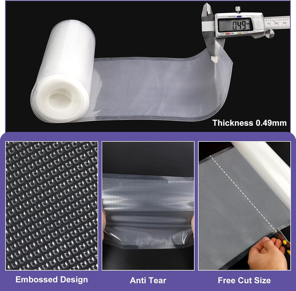 Food Vacuum Sealer Rolls Bags 6 Pack