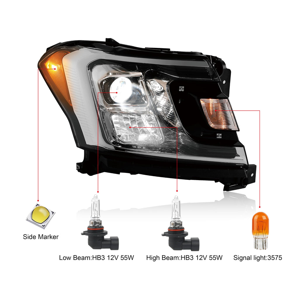 Projector Headlights RH Compatible with 2018-2021 Ford Expedition