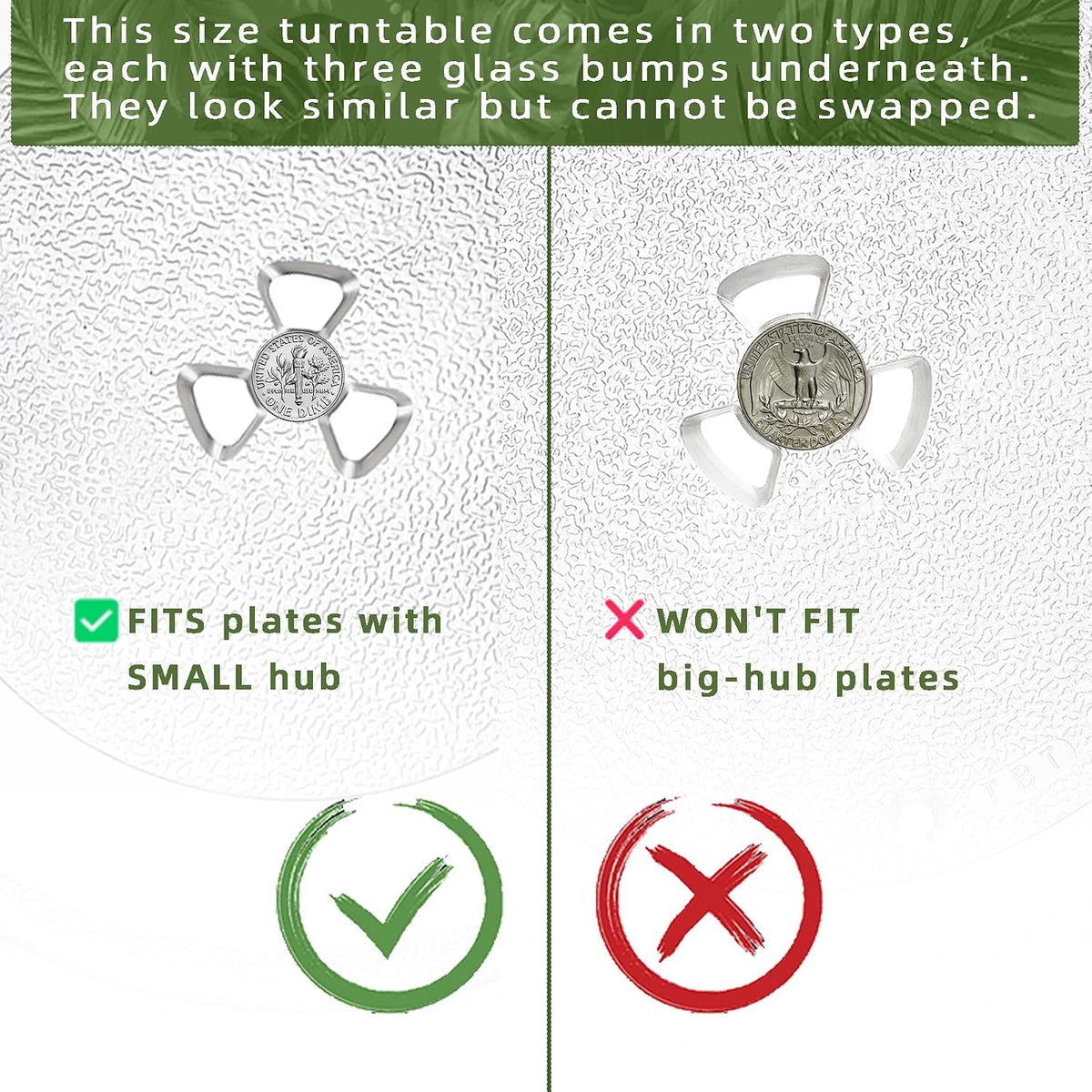 10" Microwave Turntable Compatible with GE Microwave Glass Plate