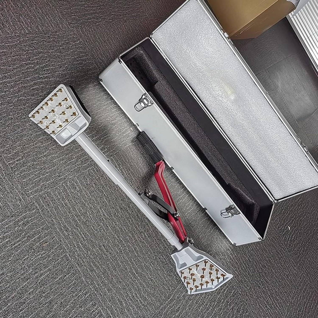 Carpet Stretcher Tool with Telescoping Handle and Padded Base - Kneeless Knee Kicker for Professional Carpet