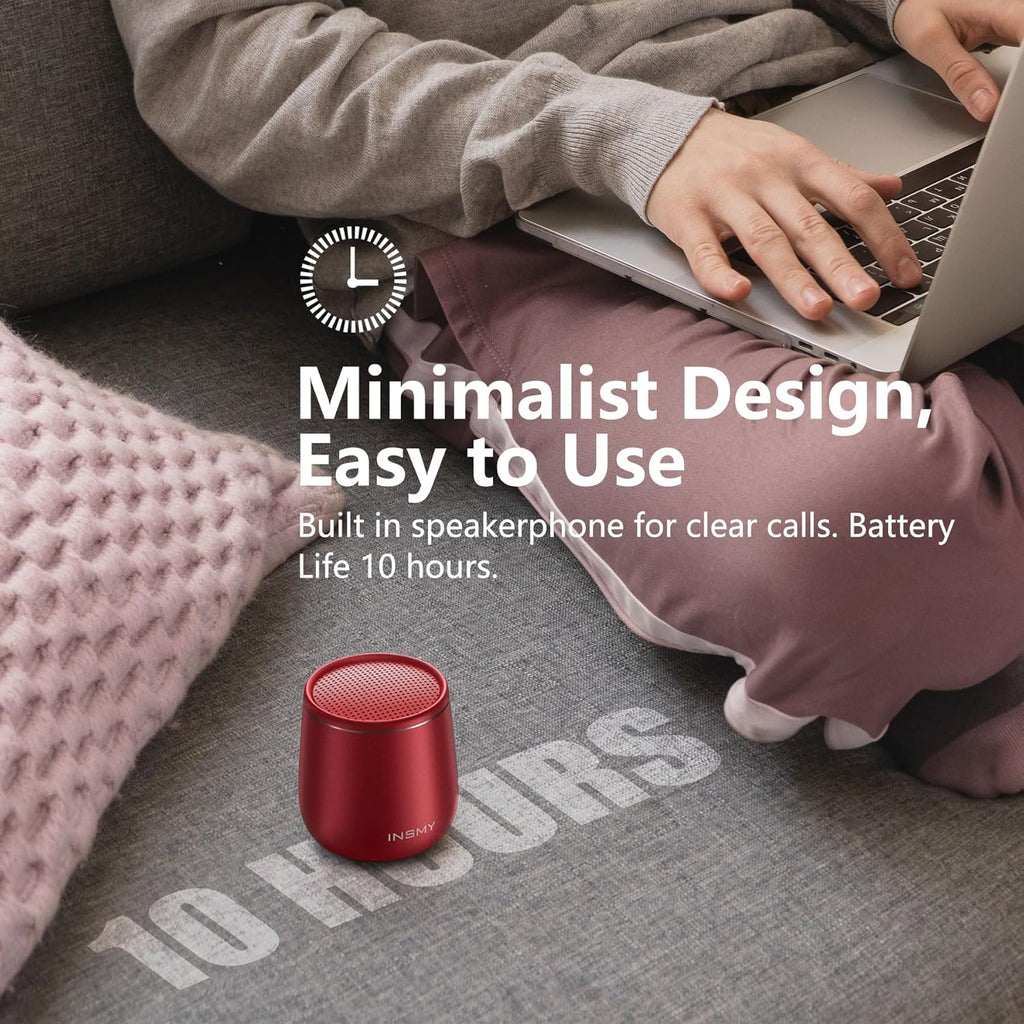 Small Bluetooth Speaker, Waterproof Mini Portable Wireless Speaker, Punchy Bass Rich Audio Stereo Pairing, Handheld