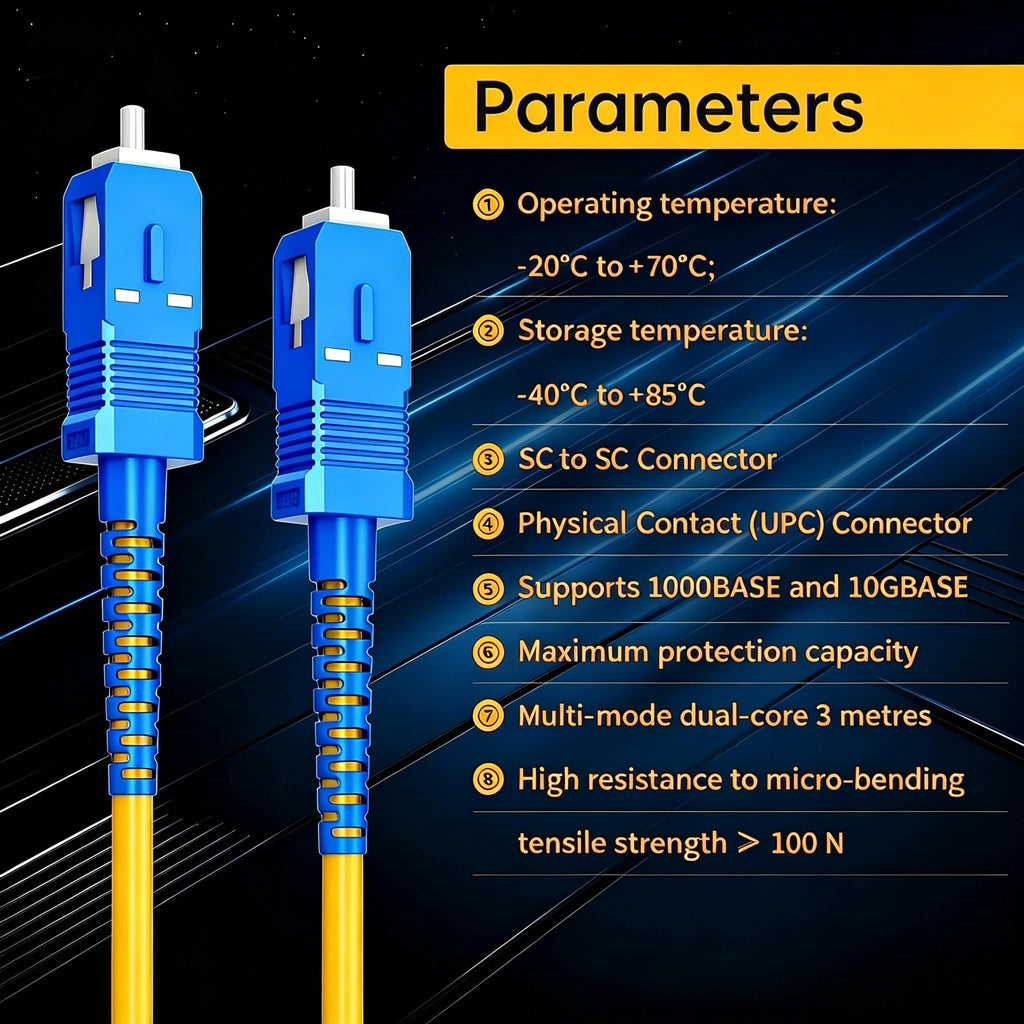 OS2 LSZH SC-SC UPC Fiber Optic Patch Cord 3m/10ft