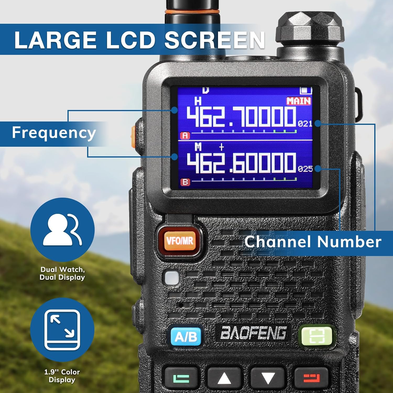 UV-5G Plus GMRS Handheld Radio, 999 CHs Chirp Compatible, 2 Pack | Long Range Repeater Capable, USB-C 2500mAh