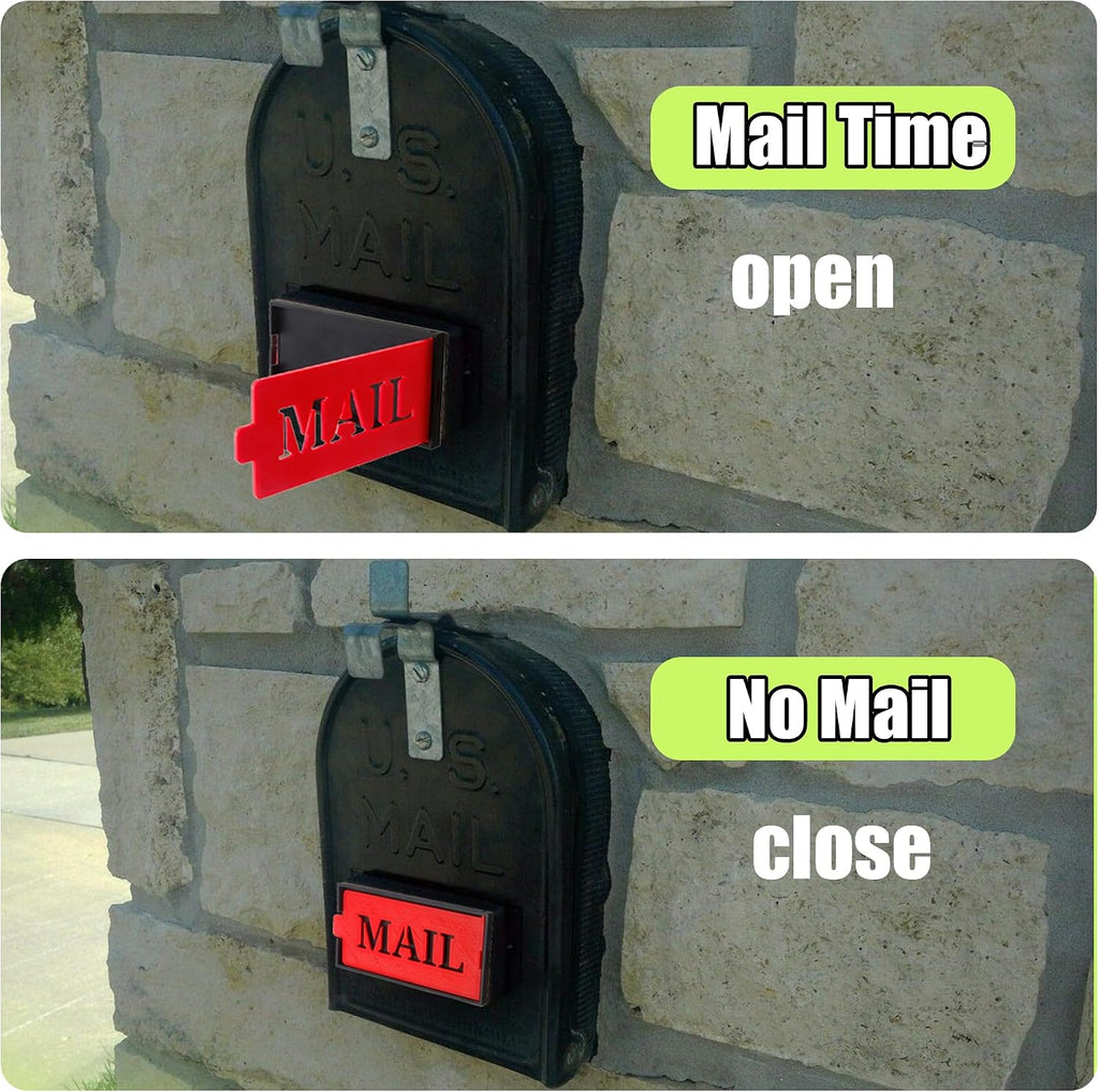 Mailbox Flag Replacement – Red Durable All-Weather Plastic Flag for Brick & Stone Mailboxes – Universal Mail Alert