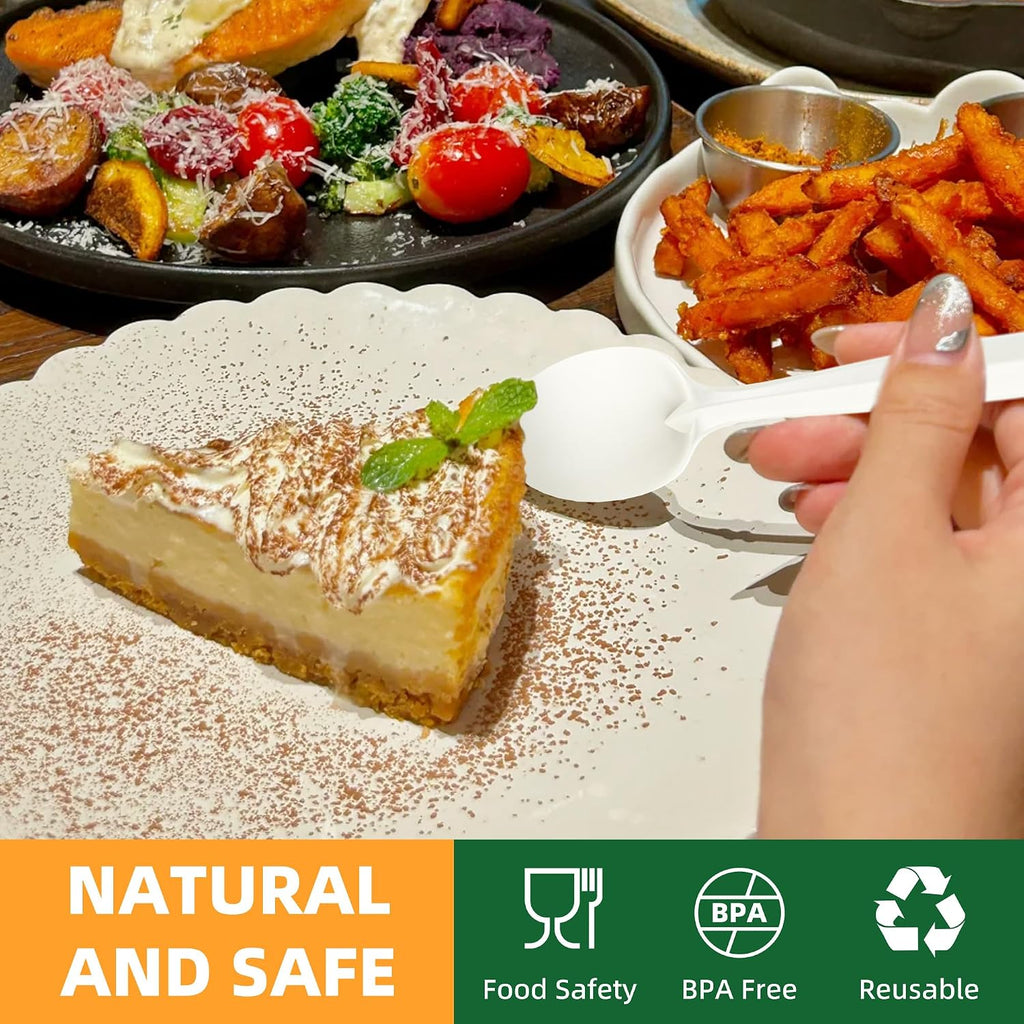 100% Compostable Cutlery Set, 150pcs (50 Forks,50 Spoons,50 Knives)