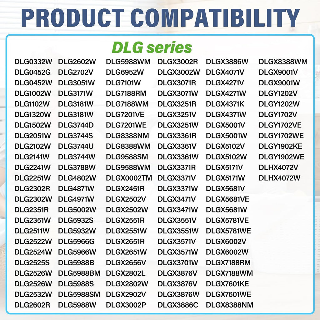 DLGX3371W DLEX4270V DLE1501W DLE4970W DLEX2501V DLGX3571W DLEX3570W DLE7200VE Dryer Roller Repair Kit Fit For L.G DLG3171W DLGX3371V DLGX7701VE DLGX4271W DLEX2501W DLG3401W DLEX7800WE