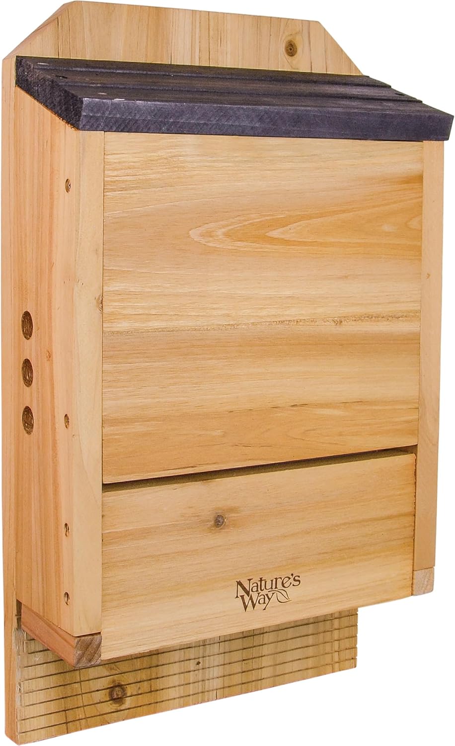 Bird Products CWH6 Triple Chamber Cedar Bat House, 20.5" x 12" x 5"