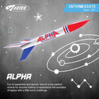 1225 Alpha Rocket-Building Kit, Intermediate Flying-Rocket-Model Kit for Ages 10+