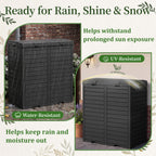 Outdoor Trash Can with Lid, 110 Gallon Garbage Can with Drip Tray