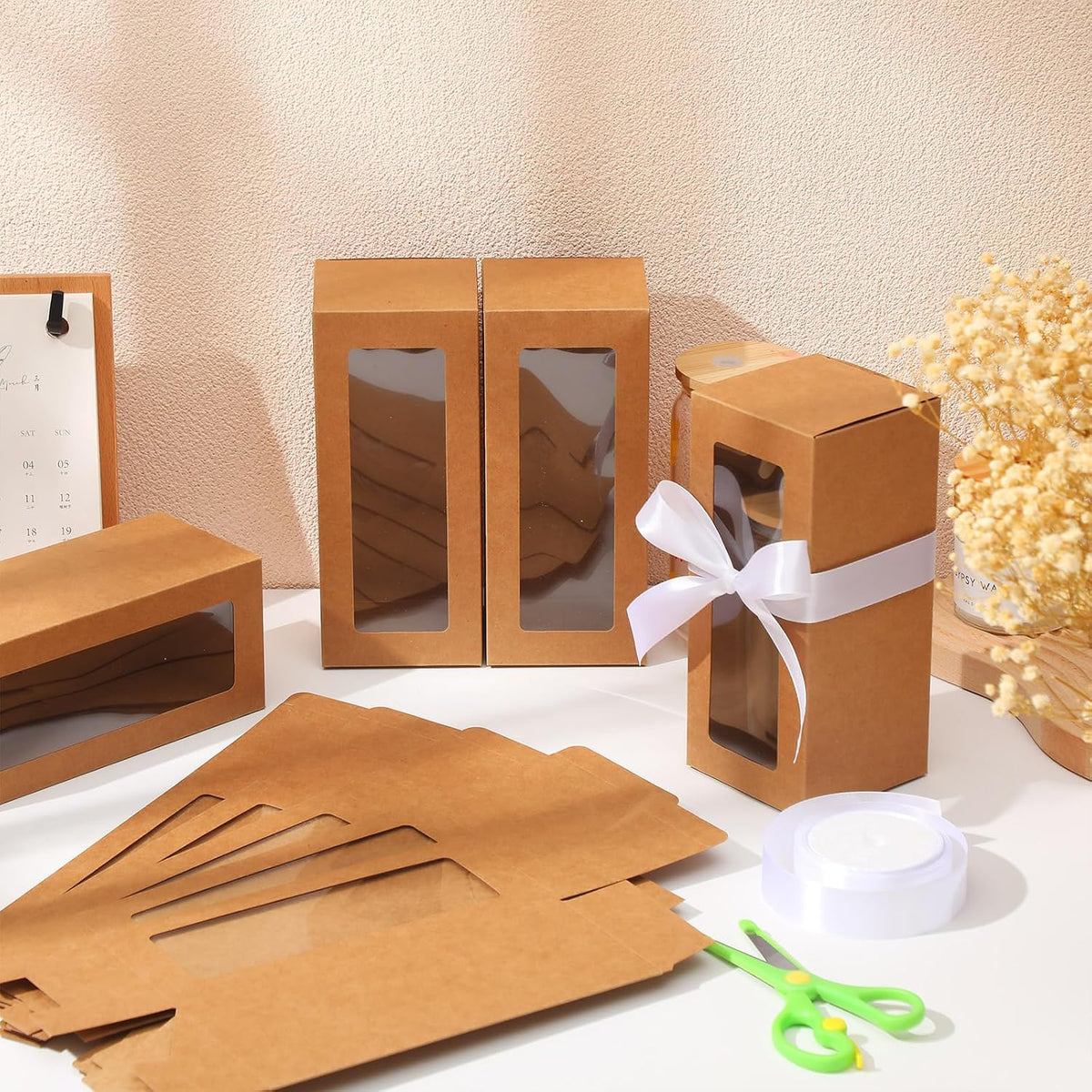24 Pcs Tumbler Gift Box, 7.87 x 3.35 x 3.35, Brown
