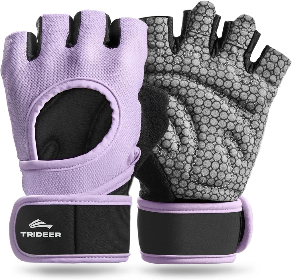 Weight Lifting Gloves for Women & Men, Wrist Support & Padded Palm | Gym Gloves with Silicone Grip, Breathable