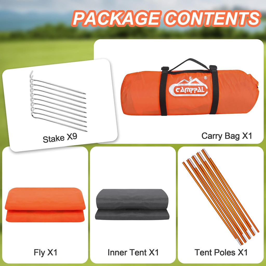 1 Person Tent for Camping Hiking Mountain Hunting Backpacking Tents 4 Season Resistance to Windproof Rainproof and