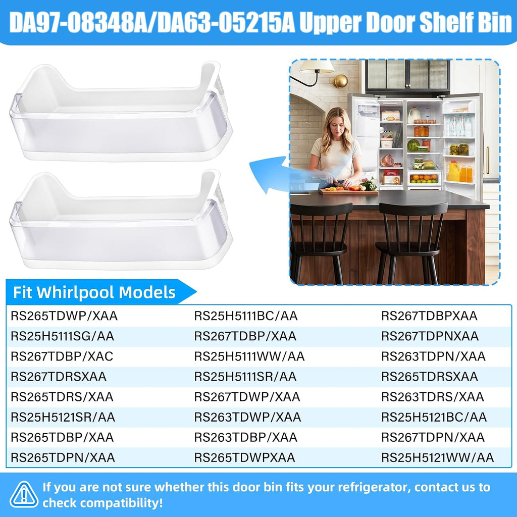 ALVAR DA97-08348A Refrigerator Door Bin for Samsung RS25H5111SR Door Shelf