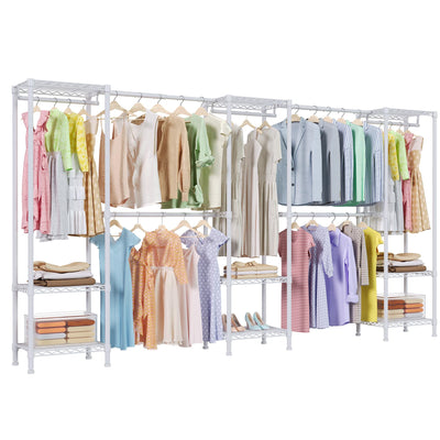 H11 Heavy Duty Clothes Rack White Clothing Rack for Hanging Clothes