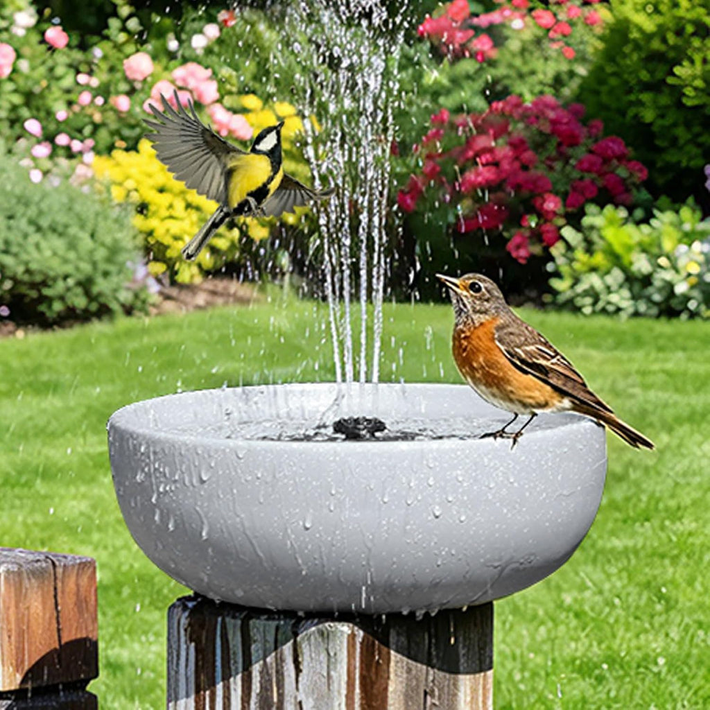 11.2" Solar Bird Bath Fountain for Outdoors,Bird Bath for Outside