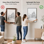 24x36 Poster Frame 6 Pack, Easy Snap‑On Assembly, Black