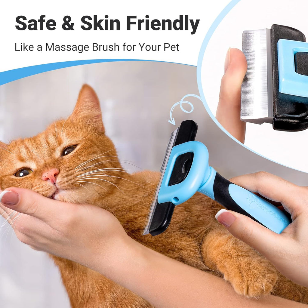 Pet Grooming Brush, Deshedding Tool for Dogs & Cats, Effectively Reduces Shedding by up to 95% for Short Medium and