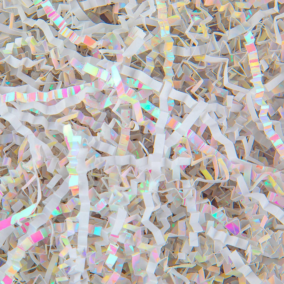 Crinkle Cut Paper Shred Filler Gift Cushion Streamer Diamond White