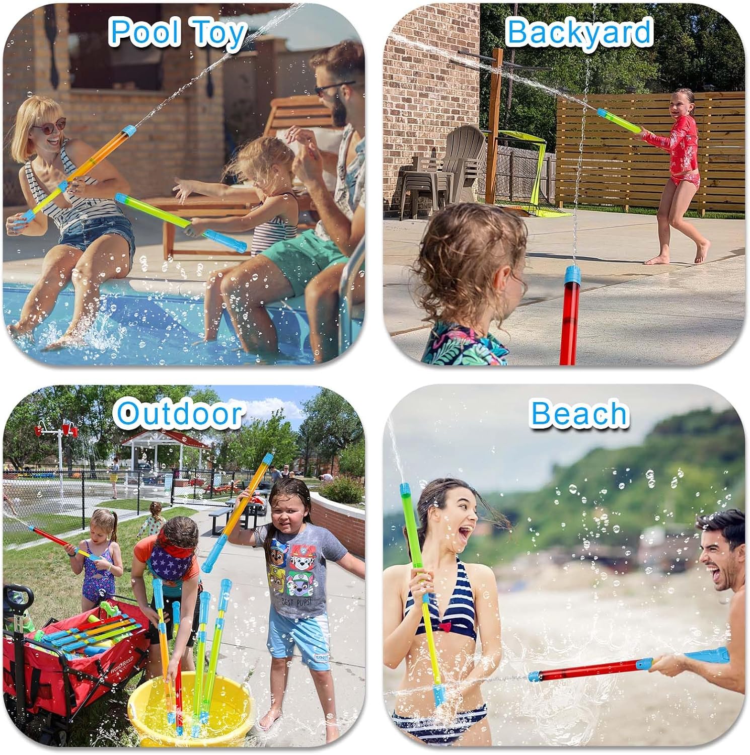 Water Guns for Kids - Water Pool Toys for Kids Ages 3-5, 4-8, 8-12 - Pool Games - Squirts Bulk Party Favors Outdoor
