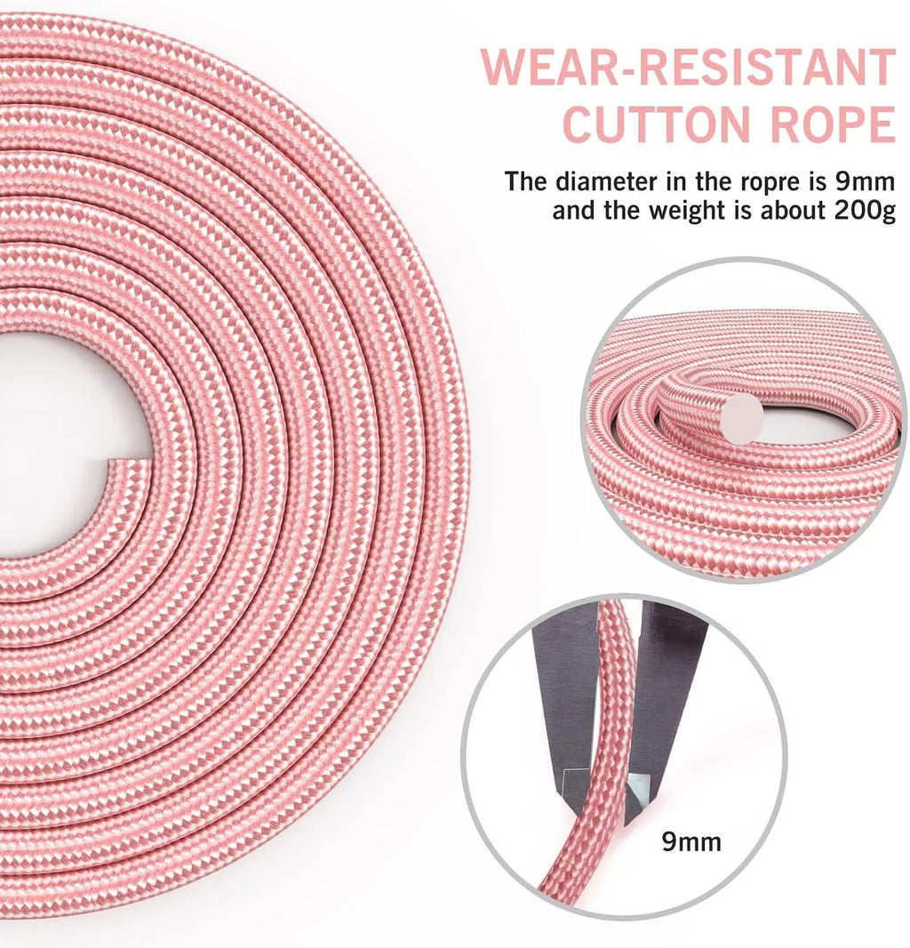 Jump Rope Cotton Adjustable Skipping Weighted jumprope for Women, Adult and Children Athletic Fitness Exercise