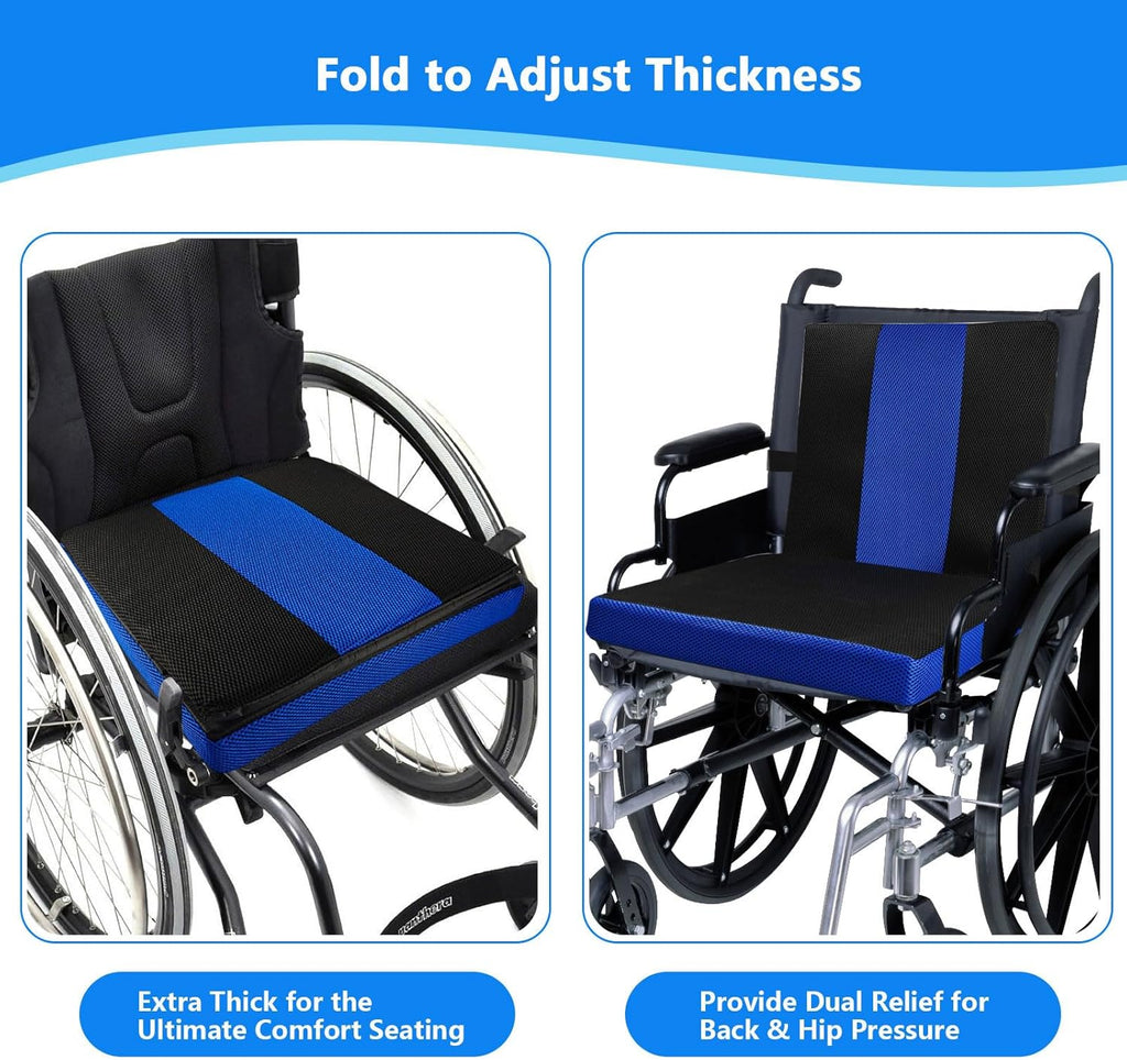 Soft Wheelchair Seat Cushion for Adults Washable Wheelchair Cushions for Seniors Wheelchair Pads Cushions Thick for