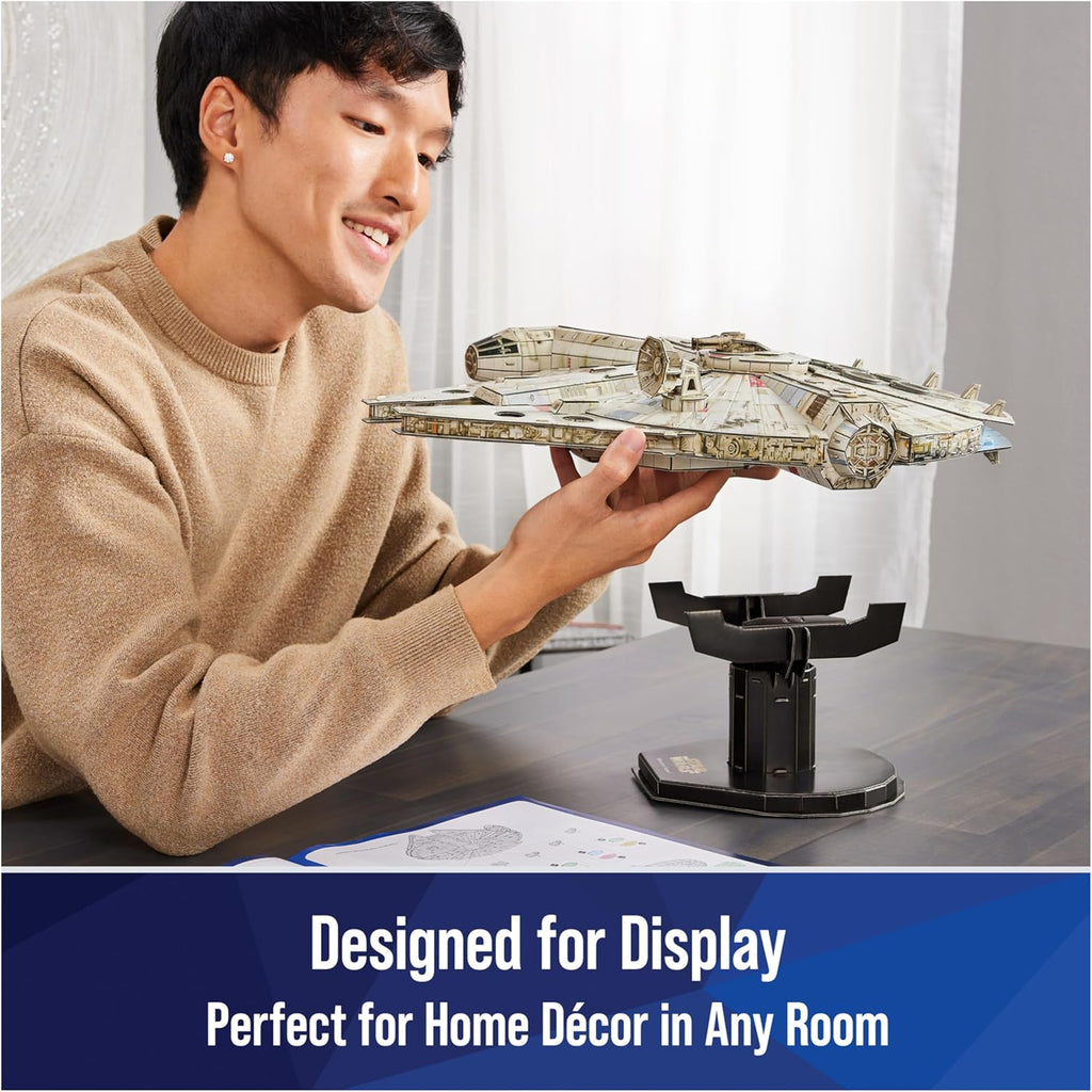 Star Wars Millennium Falcon 3D Model Kit, Star Wars Gifts, Desk Decor for Fans & Collectors, 223 Pieces, 3D Puzzles