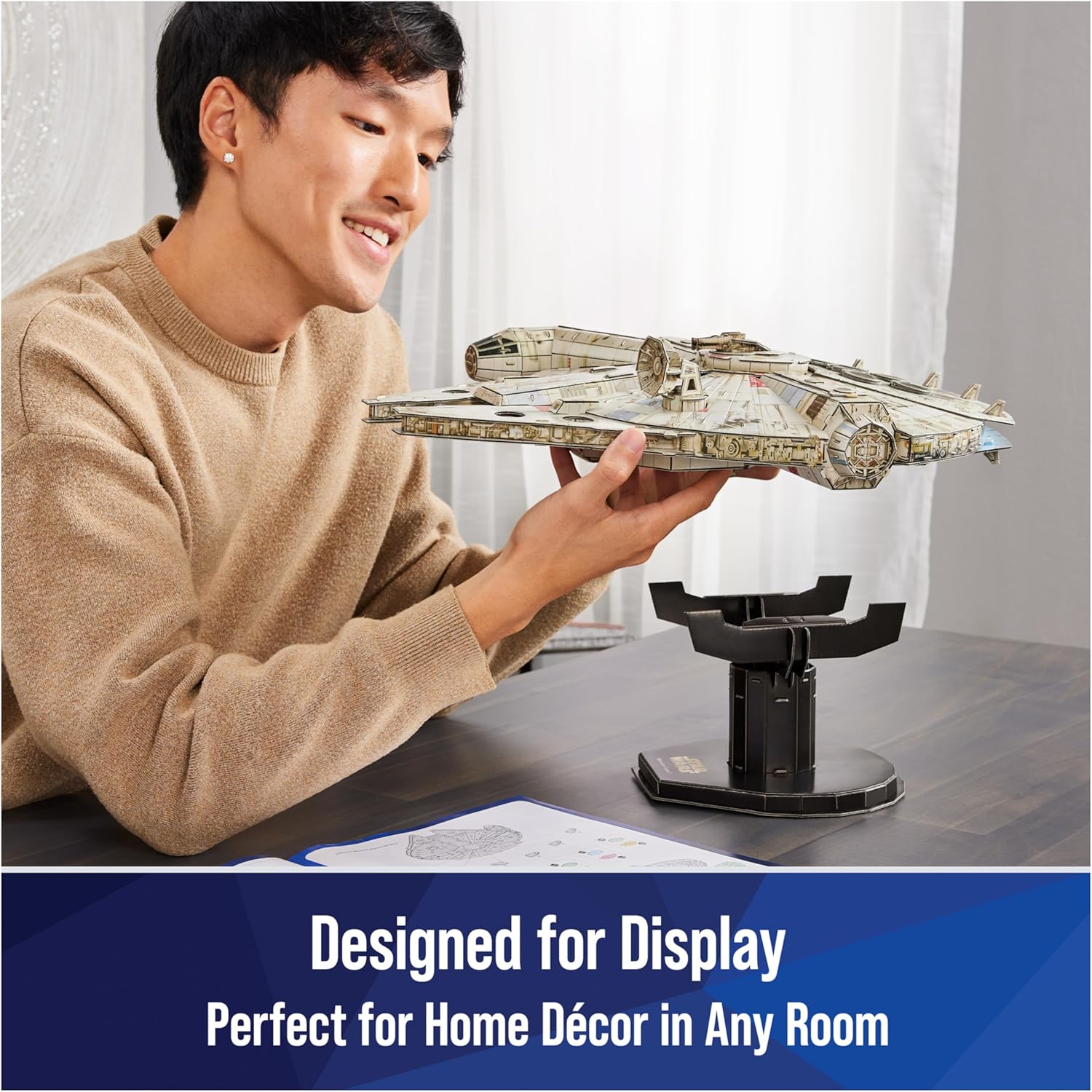 Star Wars Millennium Falcon 3D Model Kit, Star Wars Gifts, Desk Decor for Fans & Collectors, 223 Pieces, 3D Puzzles