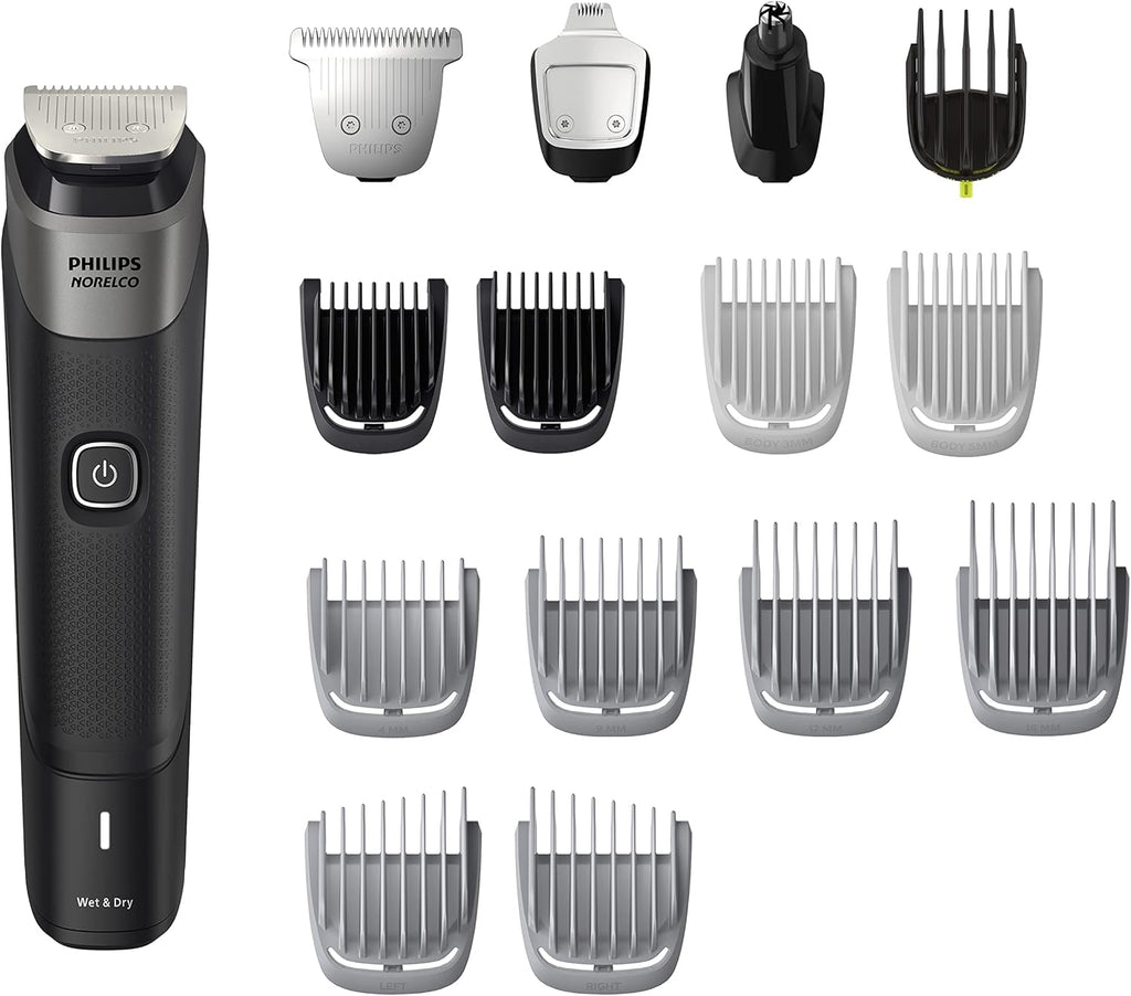 Philips Norelco Multigroom 5000 Series, All-in-One Trimmer and Hair Clipper, 18-Piece Men's Grooming Kit for Beard